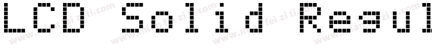 LCD Solid Regular字体转换